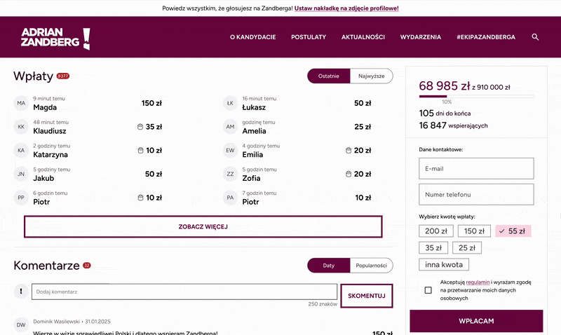 System zbierania podpisów pod postulatami